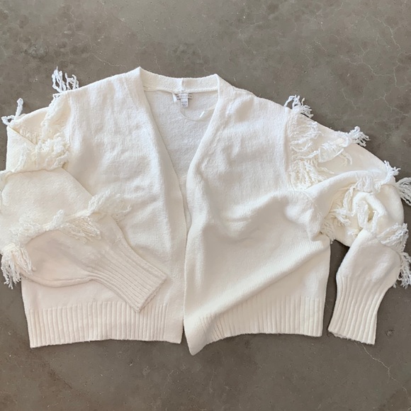 Cream fringe sweater - Picture 1 of 4